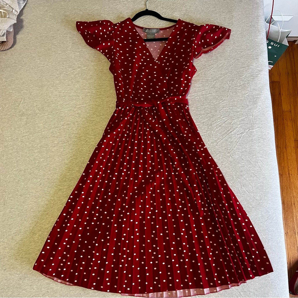 Lark & Grey red and white polka dot dress